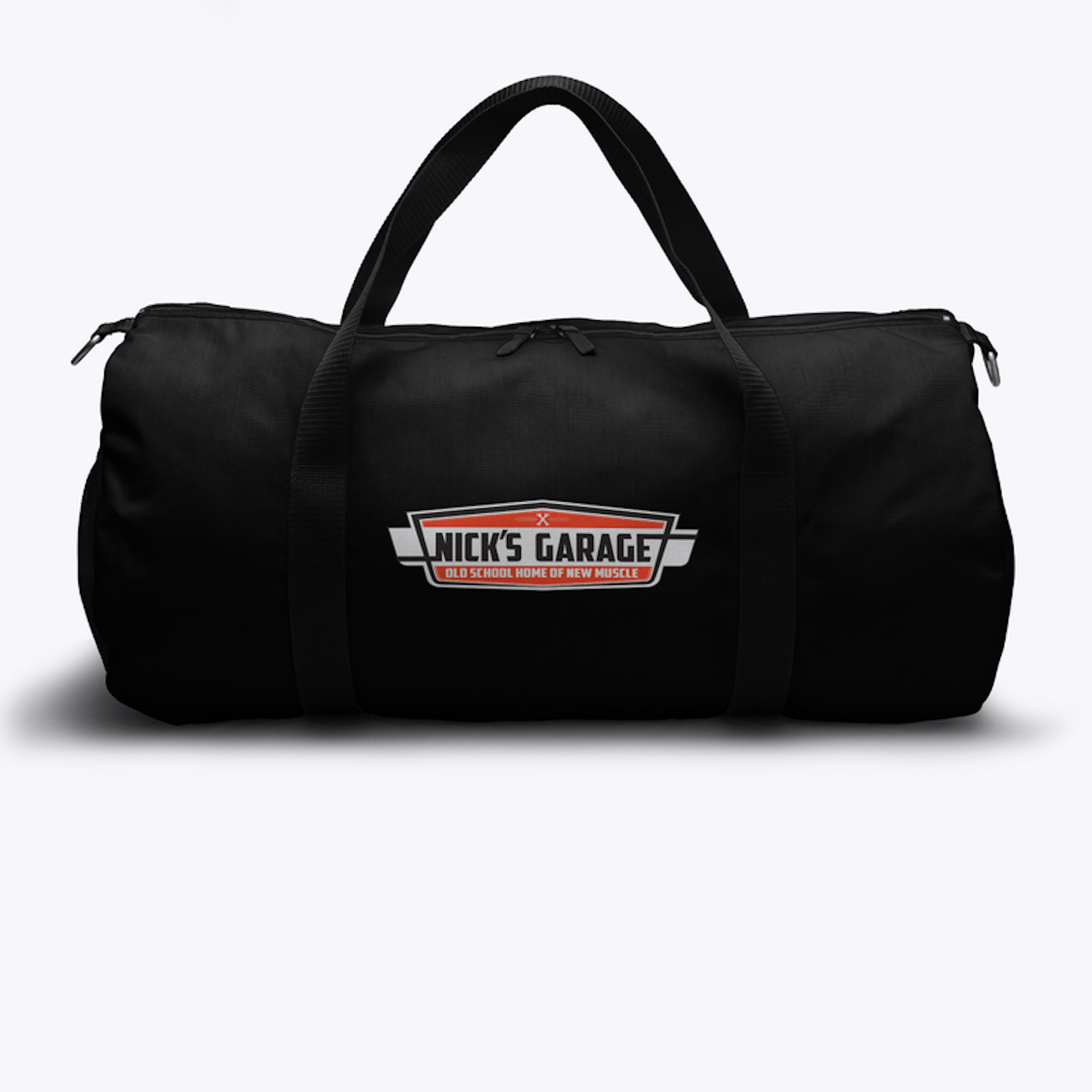 Nick's Garage Black Duffle Bag