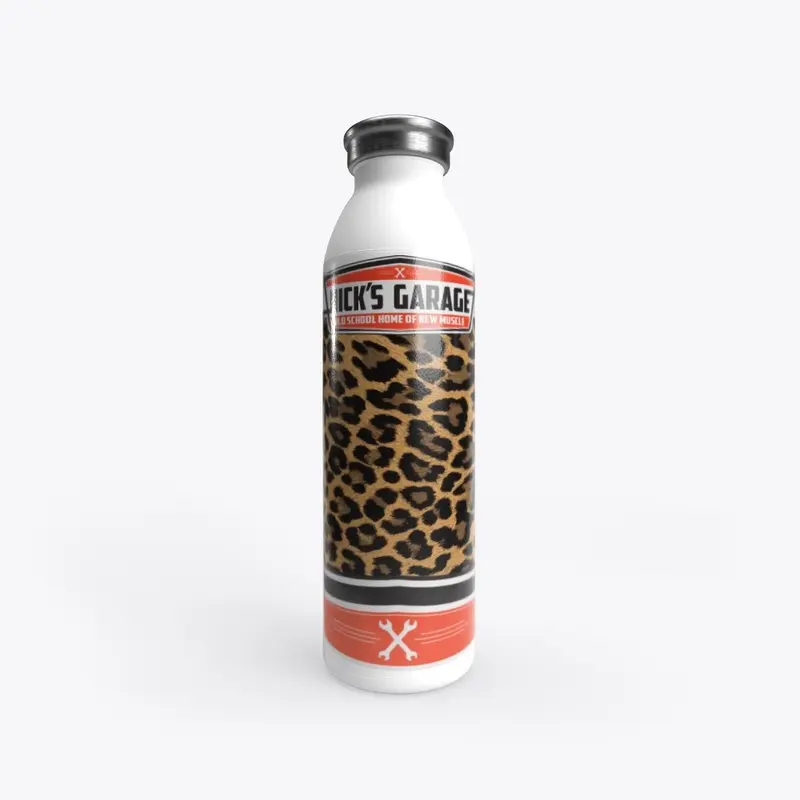 NICK'S GARAGE LEOPARD DRINK BOTTLE